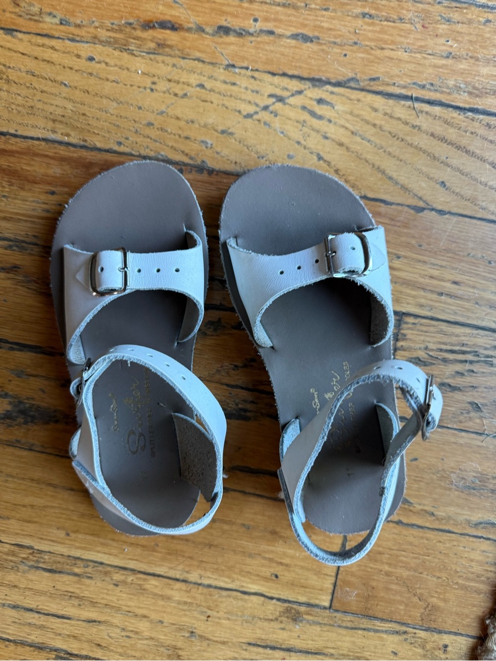 Sun San Kids White Leather sandals Sz: 11
